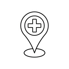 Obraz premium Add location vector icon