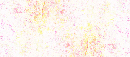 Yellow and pink glitter watercolor texture background. Colorful yellow with pink ink and pastel and stone textures on paper background.  Brush stroked painting. watercolor orange sunset background.