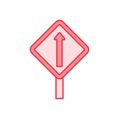 Straight arrow vector icon