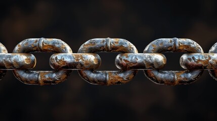 Fototapeta premium Closeup of a metal chain. The concept of connection and cooperation.