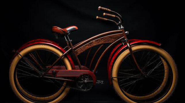 old red bicycle  high definition(hd) photographic creative image
