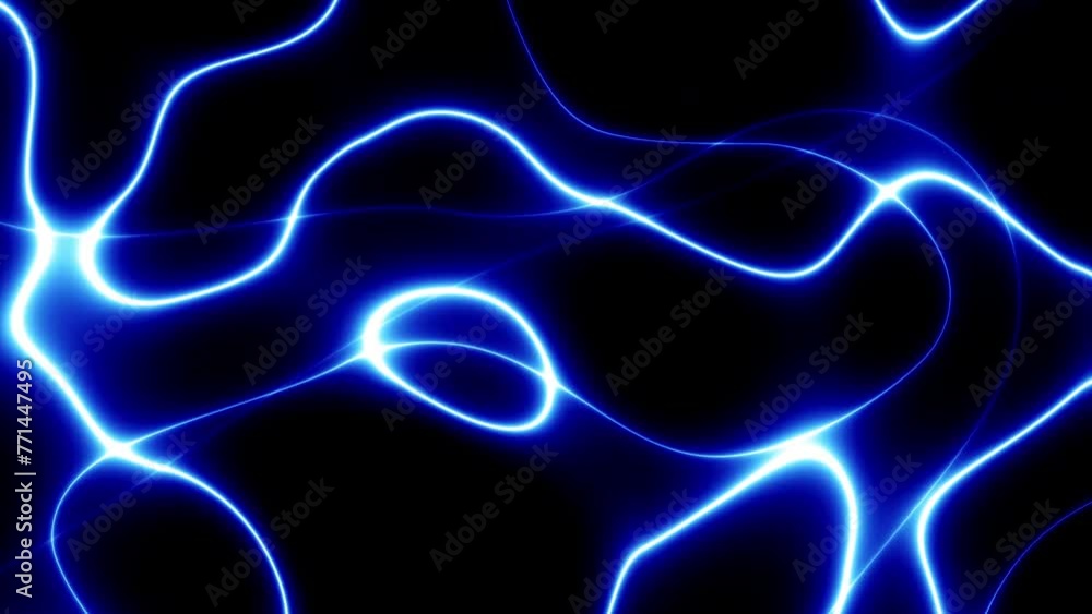 Leinwandbilder blue energy light strings or waves background with flares and backlighting. usable as future modern 