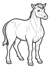 Obraz na płótnie Canvas cow outline white coloring page, smoothly white background, ai generated