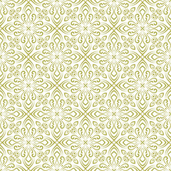 golden embroidery thai fabric textile and wedding invitation card ethnic seamless pattern template design