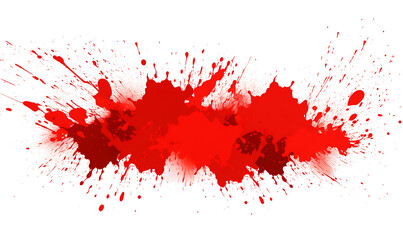  red splatter of isolated on white background, generative ai
