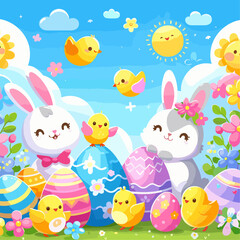 Happy Easter Vector Illustration