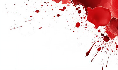  red splatter of isolated on white background, generative ai