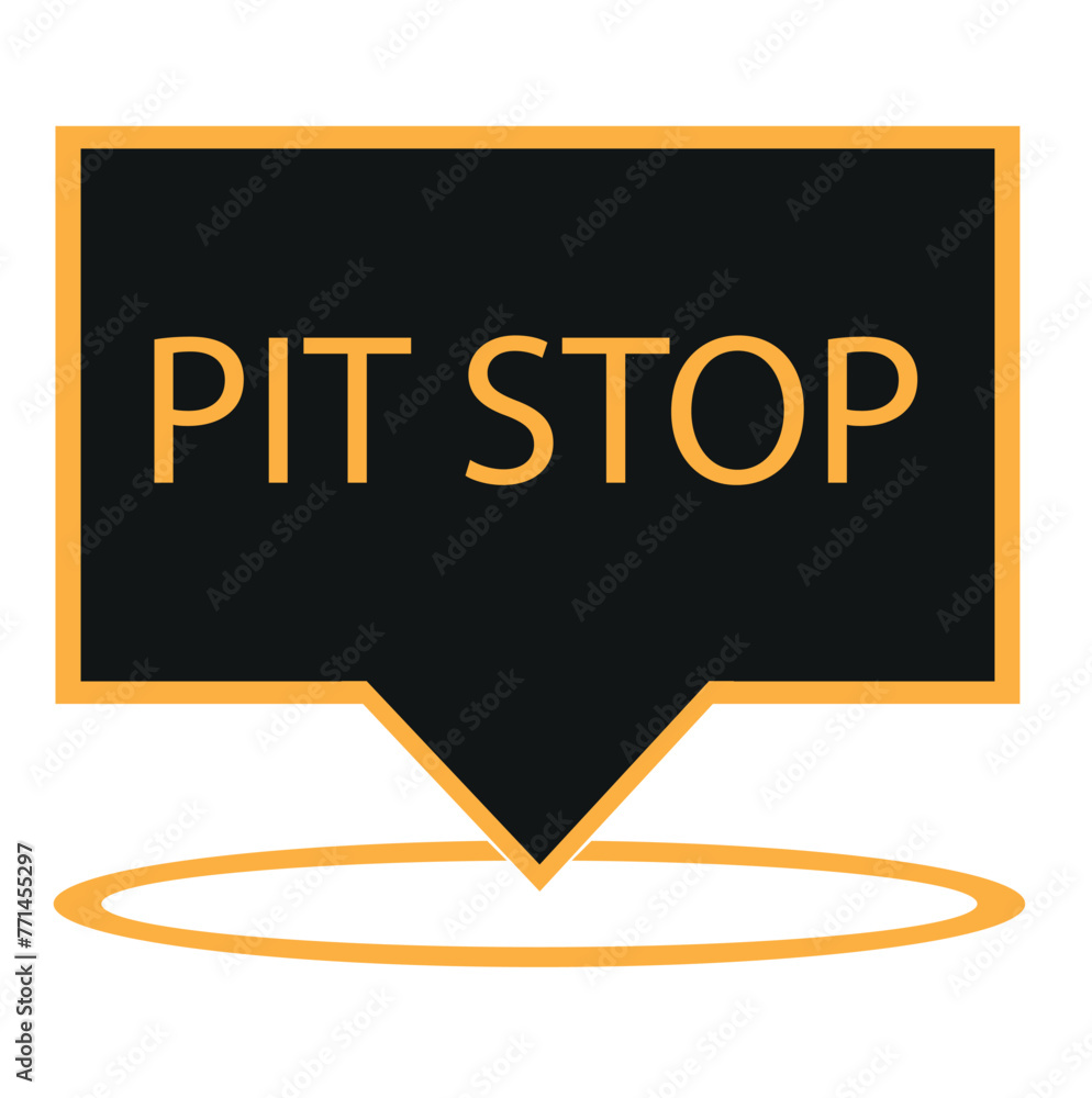 Wall mural colours pit stop icon isolated on white backgraund vector icon