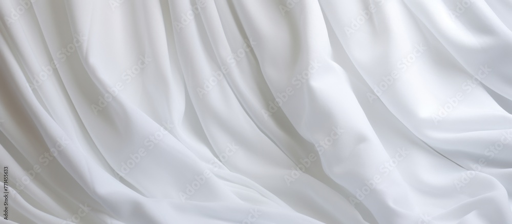 Canvas Prints A close up of a grey silk cloth with tints and shades resembling a petal pattern. It captures the elegance and beauty of linens in macro photography, set against a backdrop of electric blue darkness