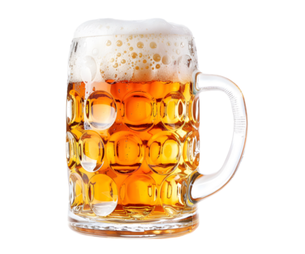 A beer mug isolated on white transparent background, PNG File. Perfect for clipart - Powered by Adobe