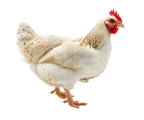 A chicken isolated on white transparent background, PNG File. Perfect for clipart