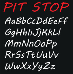 Obraz premium Sans seref font in the styleof handmade graphic. letters with vintage texture for logo and emblem design. vector illustration 