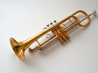 Obraz premium wind musical instrument trumpet close-up