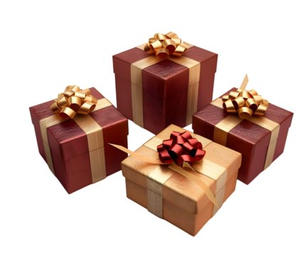 A gift box isolated on white transparent background, PNG File. Perfect for clipart  