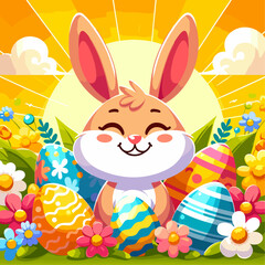 Happy Easter Vector Illustration