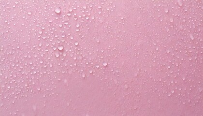 water drops on pink - obrazy, fototapety, plakaty