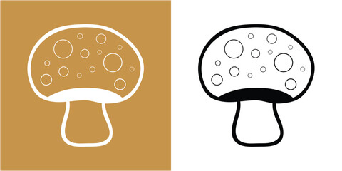 Simple Mushroom Vector Design Template