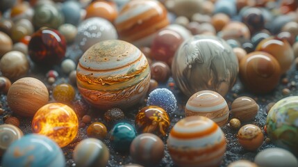 Planetary Stones: Resembling Worlds Beyond Our Own - obrazy, fototapety, plakaty