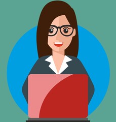Business lady at work