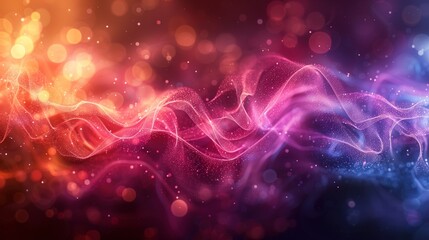 Fototapeta premium abstract background colored neon waves