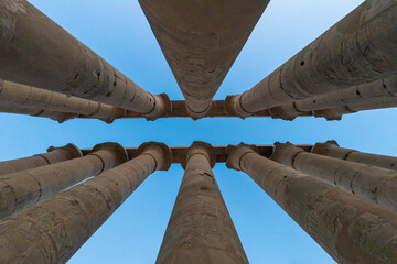 Luxor, Temple of Amon-Ra, wide angle lens, temples of ancient Egypt