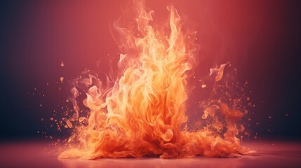 Flickering flames of passion, isolated background, product mockup, commercial ad