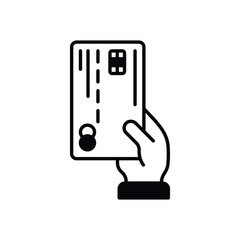 Black Solid Card Payment vector icon