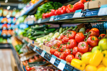 vegetables in supermarket, Generative Ai