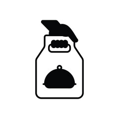 Black Solid Takeaway vector icon