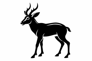 Pronghorn vector with white background.