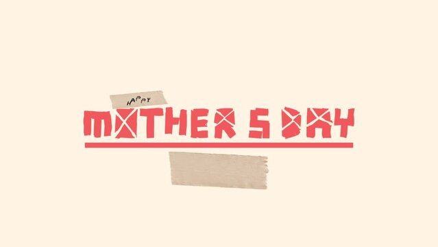 An image of a Mothers Day card with the words Mothers Day on the front, and a blank space on the back for a personal message