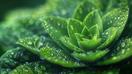 Fiore verde bagnato di rugiada