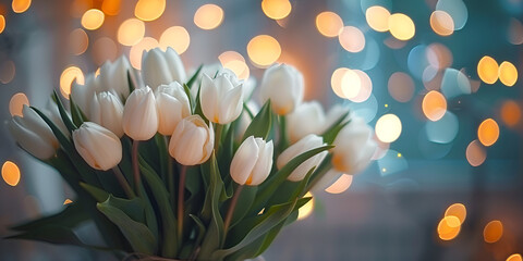 Tulips Flowers On Blur Background , Enchanting Tulips Flowers on Blur Background