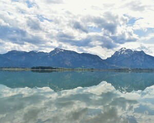 lake and mountains