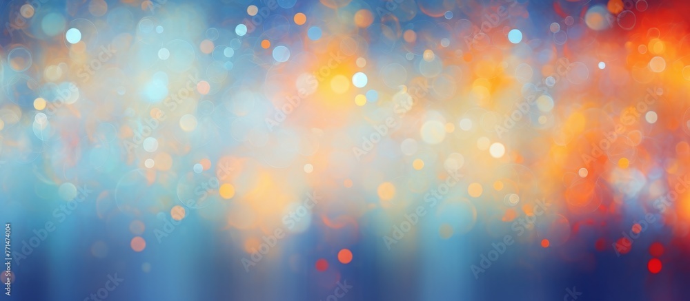 Poster a mesmerizing image of an electric blue and purple background with a blend of lights, creating a cal