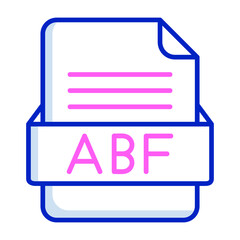 ABF File Format Vector Icon Design