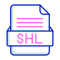 SHP File Format Vector Icon Design