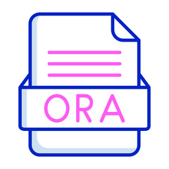 ORA File Format Vector Icon Design