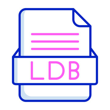 LDB File Format Vector Icon Design