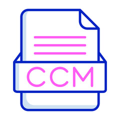 CCM File Format Vector Icon Design