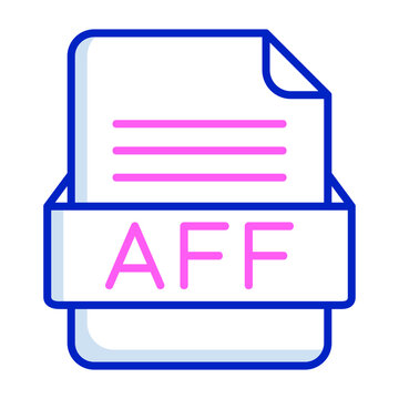 AFF File Format Vector Icon Design