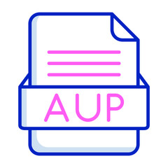 AUP File Format Vector Icon Design