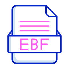EBF File Format Vector Icon Design