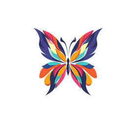 Logo featuring an abstract butterfly






