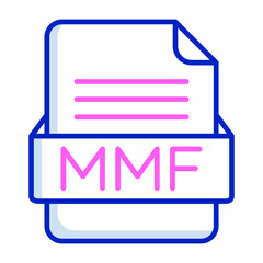 MMF File Format Vector Icon Design
