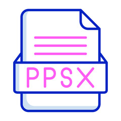 PPSX File Format Vector Icon Design
