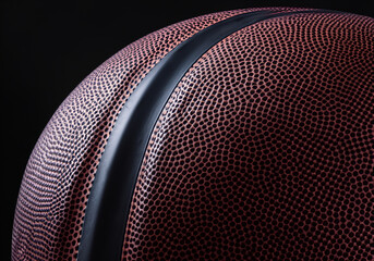 close up Basketball ball on dark black background - 771482079