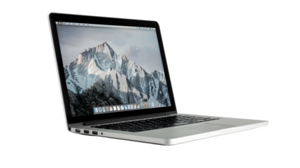 Sleek modern laptop isolated on a transparent background, PNG, Ai