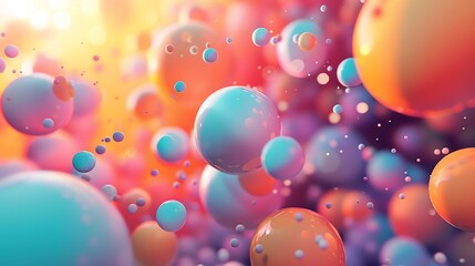 This is an abstract background with a lot of colorful balls.