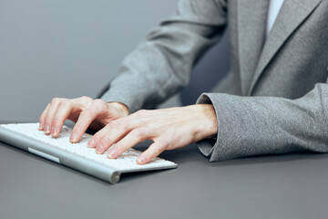 Modern Businessman Working on Laptop in Corporate Office